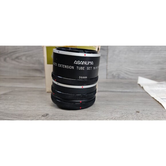 Asanuma Auto Extension Tube Tube Set To Fit Canon FD Mount - Picture 3 of 9